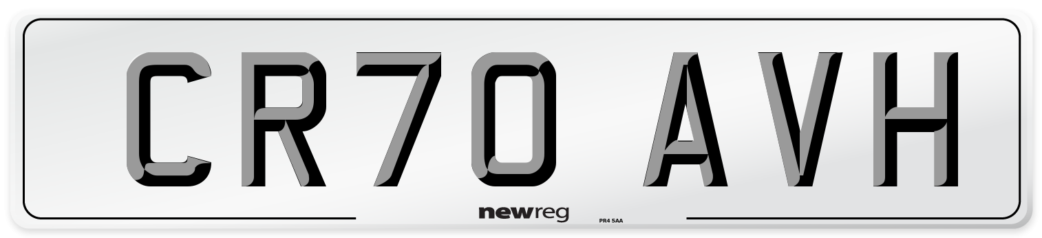 CR70 AVH Front Number Plate