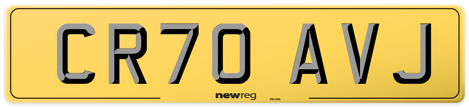 CR70 AVJ Rear Number Plate