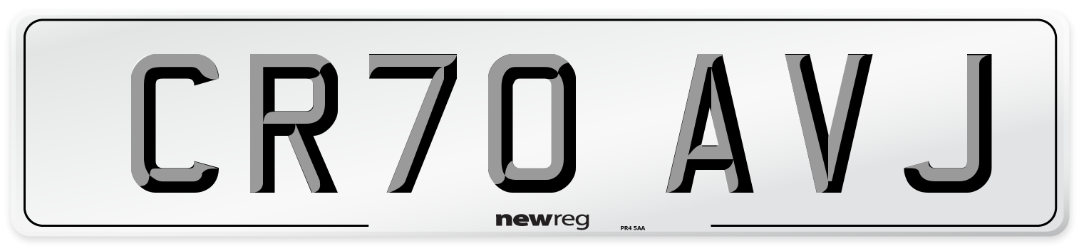 CR70 AVJ Front Number Plate