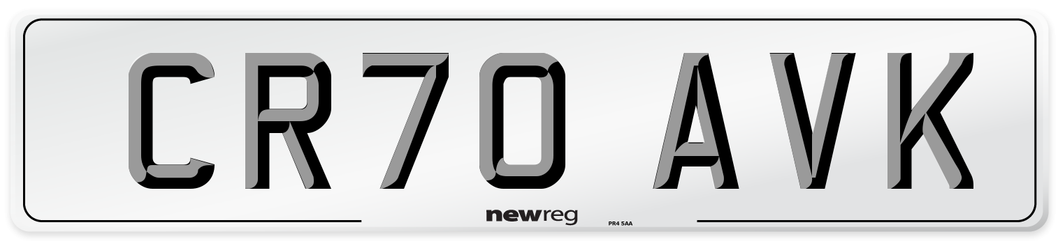 CR70 AVK Front Number Plate