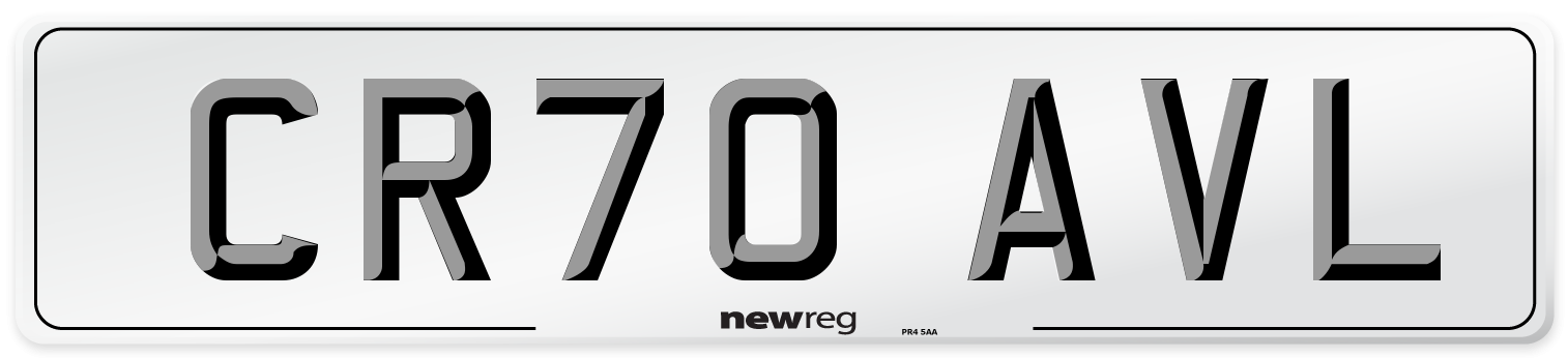 CR70 AVL Front Number Plate