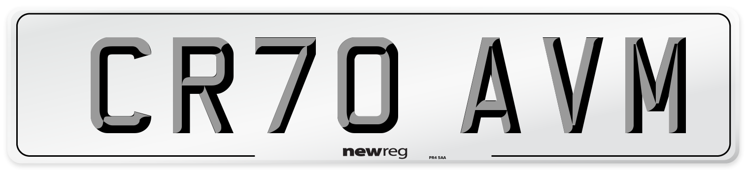 CR70 AVM Front Number Plate