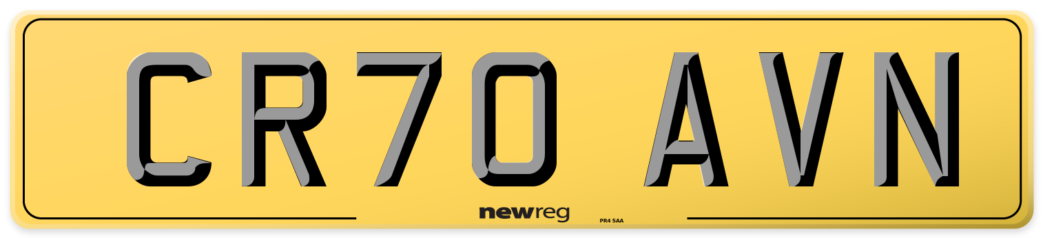 CR70 AVN Rear Number Plate