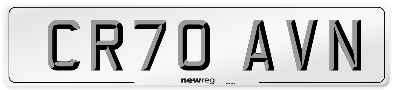 CR70 AVN Front Number Plate