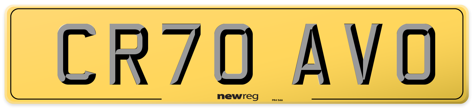 CR70 AVO Rear Number Plate