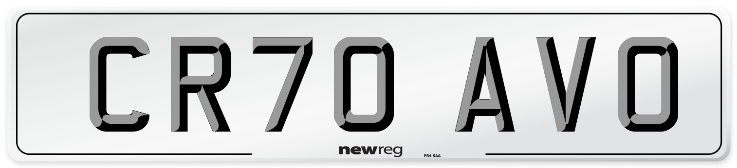 CR70 AVO Front Number Plate
