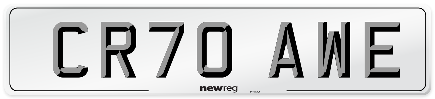 CR70 AWE Front Number Plate