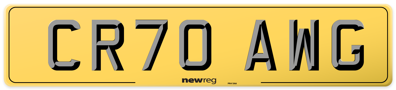 CR70 AWG Rear Number Plate