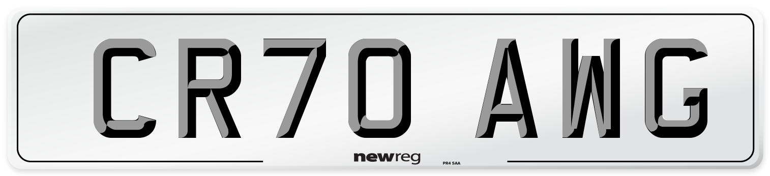 CR70 AWG Front Number Plate