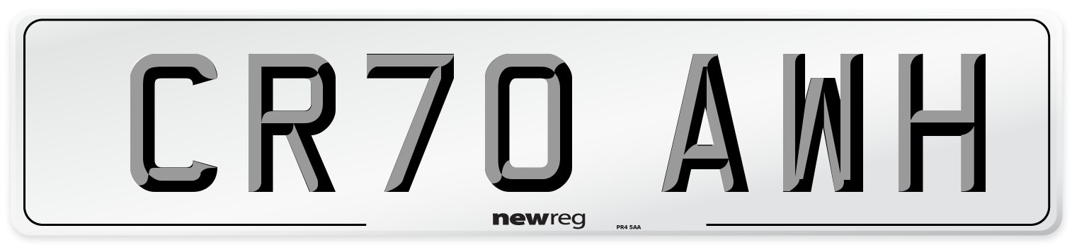 CR70 AWH Front Number Plate