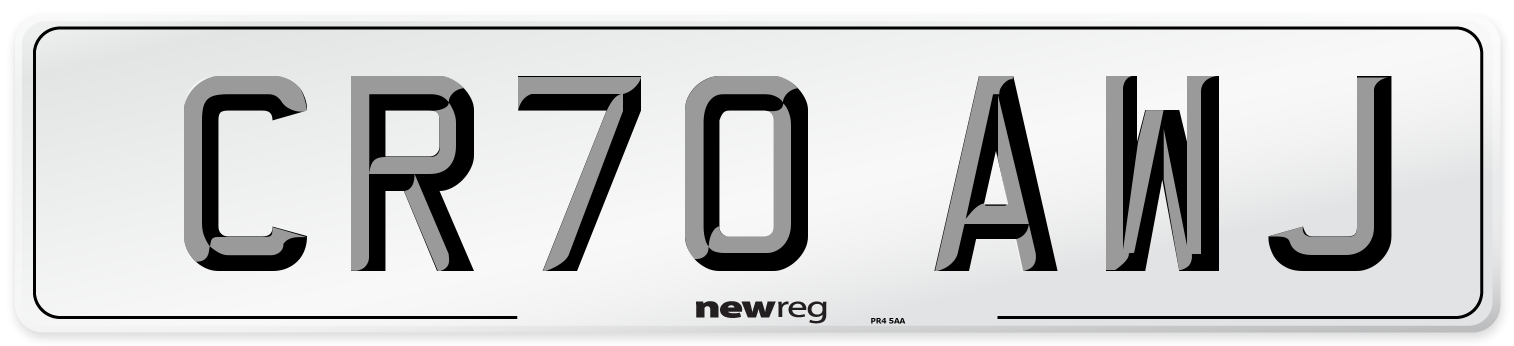 CR70 AWJ Front Number Plate