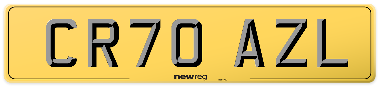 CR70 AZL Rear Number Plate