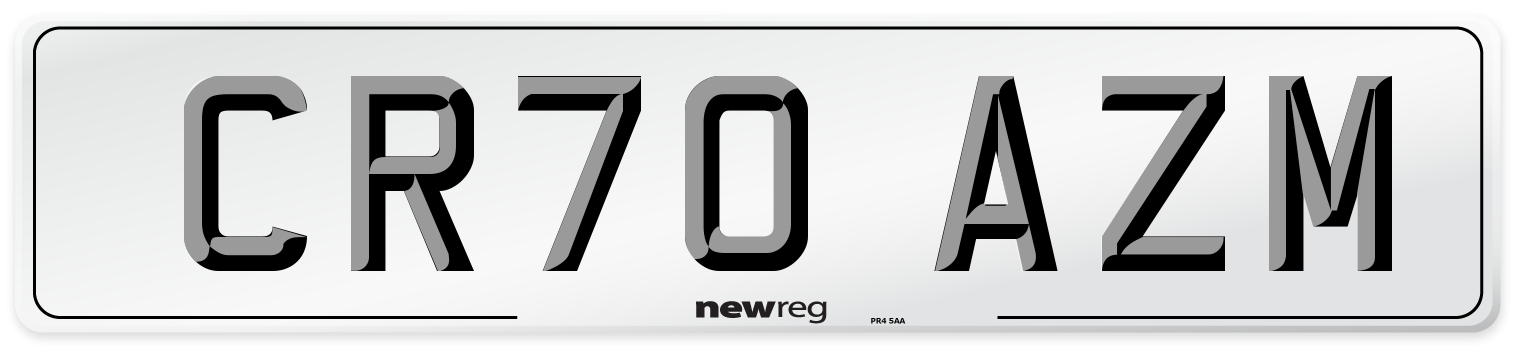 CR70 AZM Front Number Plate