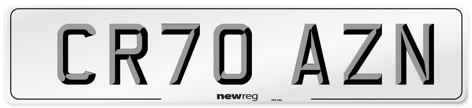 CR70 AZN Front Number Plate