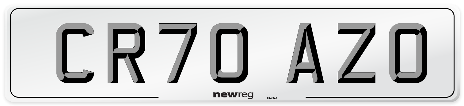 CR70 AZO Front Number Plate