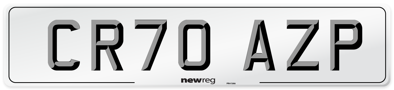 CR70 AZP Front Number Plate