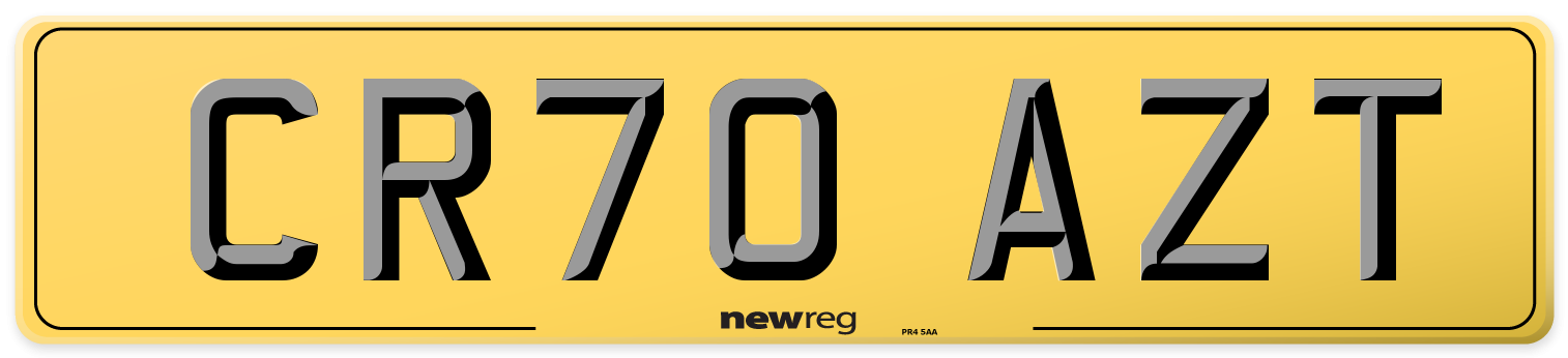 CR70 AZT Rear Number Plate