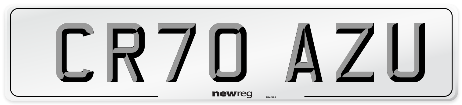 CR70 AZU Front Number Plate