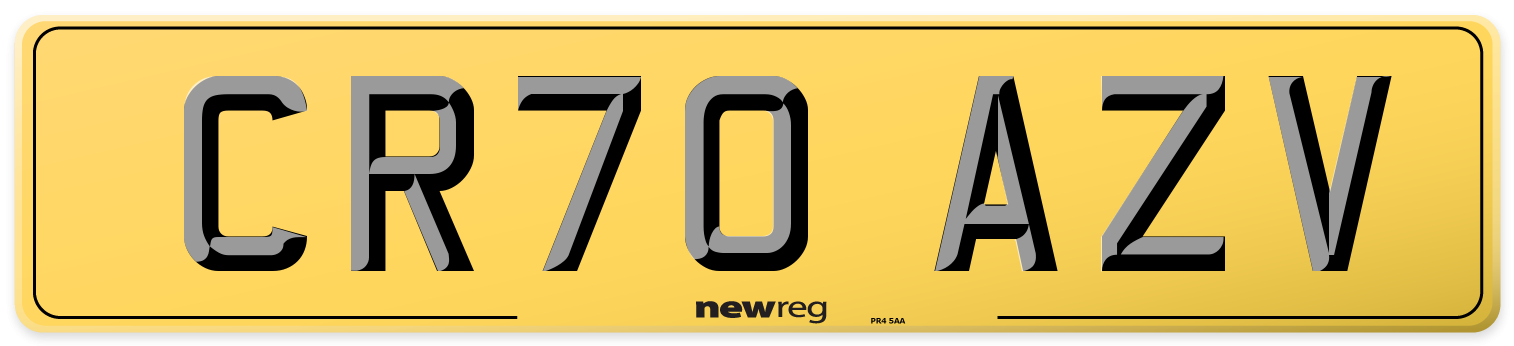 CR70 AZV Rear Number Plate