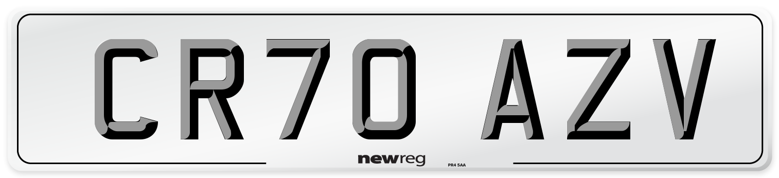 CR70 AZV Front Number Plate