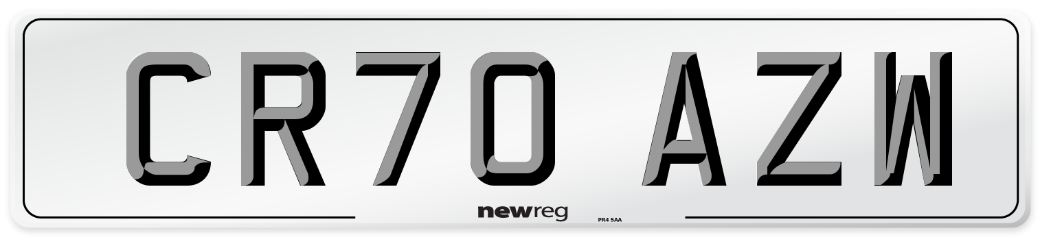 CR70 AZW Front Number Plate