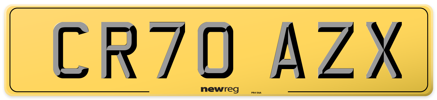 CR70 AZX Rear Number Plate