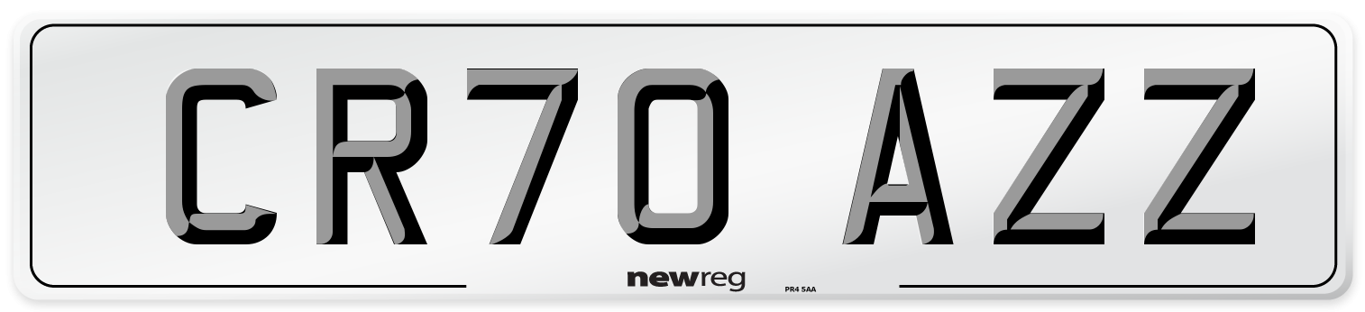 CR70 AZZ Front Number Plate