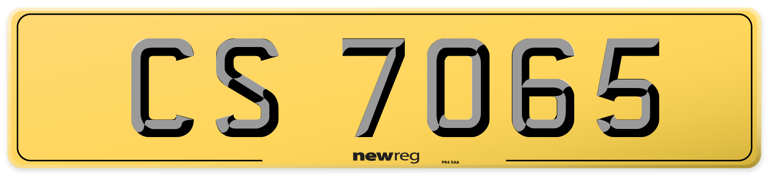 CS 7065 Rear Number Plate