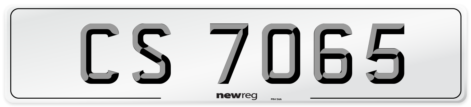 CS 7065 Front Number Plate