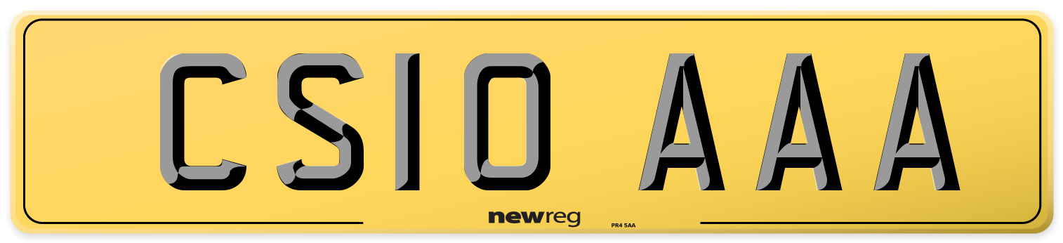 CS10 AAA Rear Number Plate