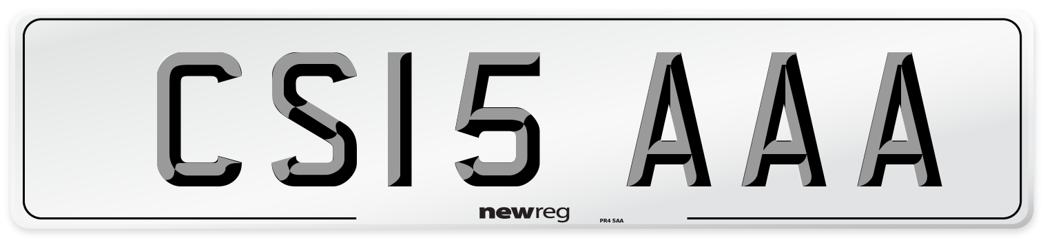 CS15 AAA Front Number Plate