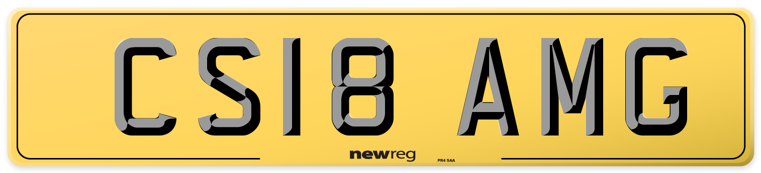 CS18 AMG Rear Number Plate