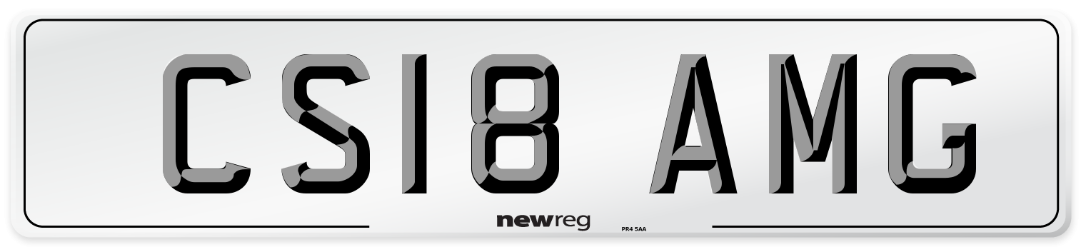 CS18 AMG Front Number Plate