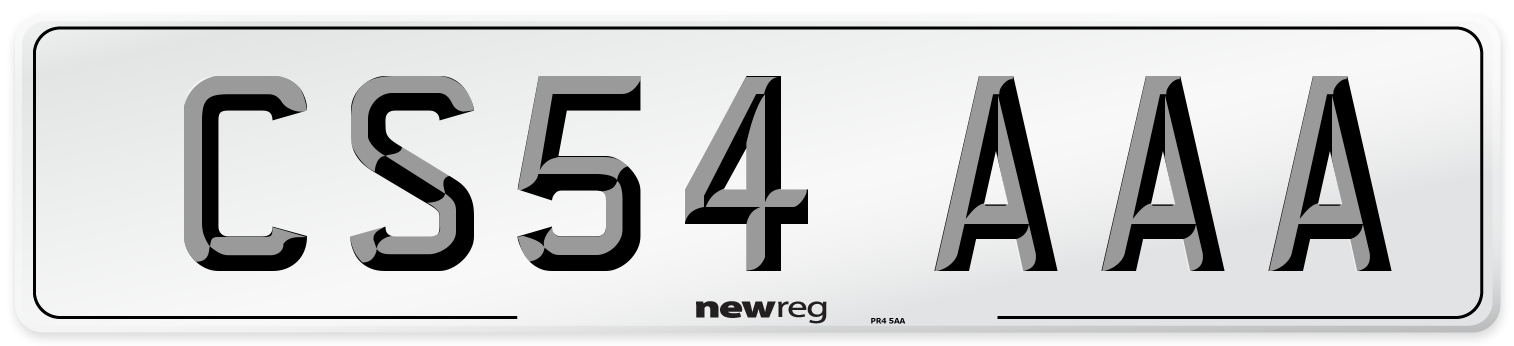 CS54 AAA Front Number Plate