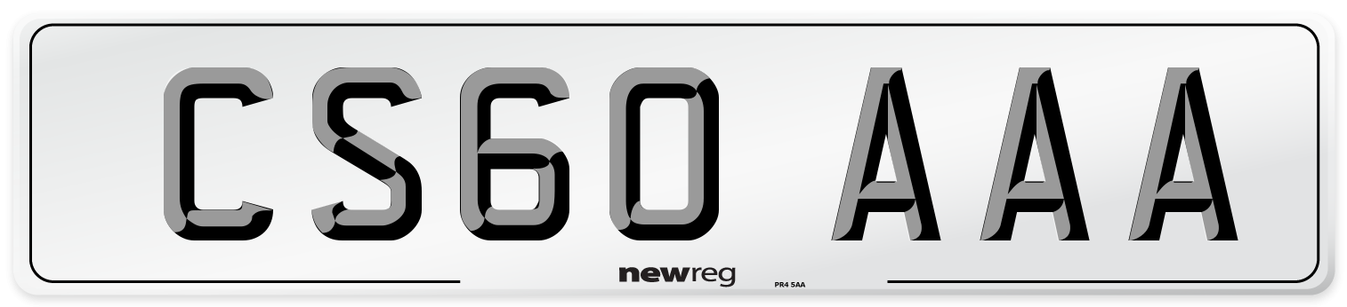 CS60 AAA Front Number Plate
