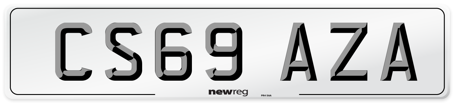 CS69 AZA Front Number Plate