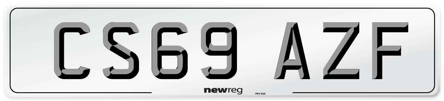 CS69 AZF Front Number Plate