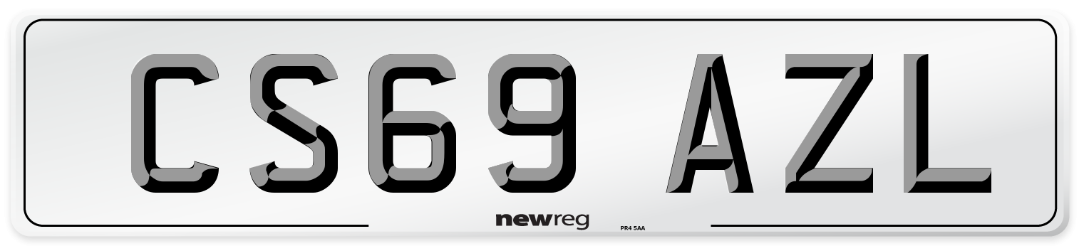 CS69 AZL Front Number Plate