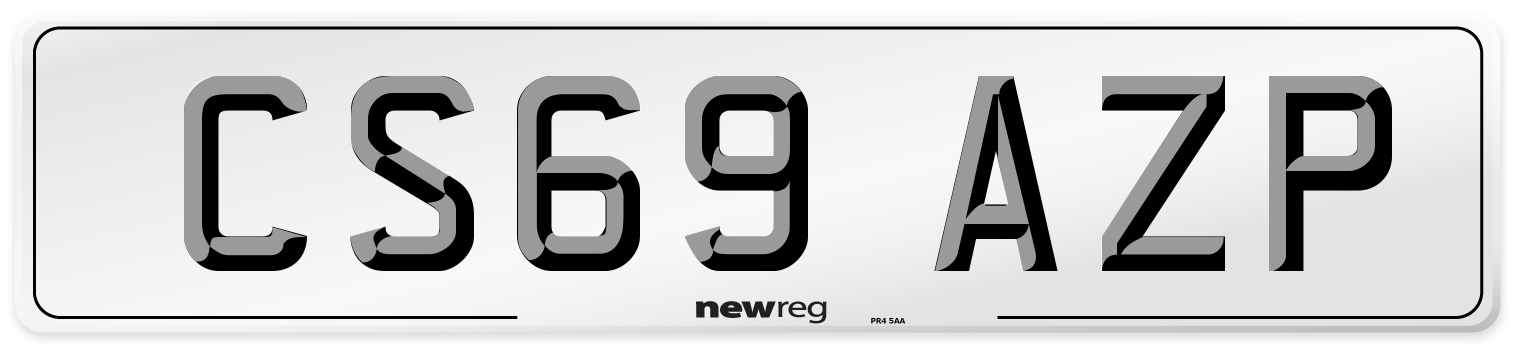 CS69 AZP Front Number Plate