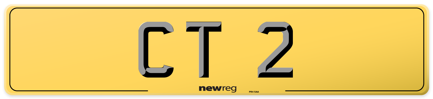 CT 2 Rear Number Plate