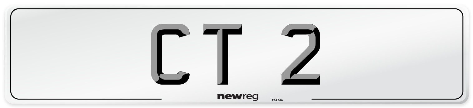 CT 2 Front Number Plate