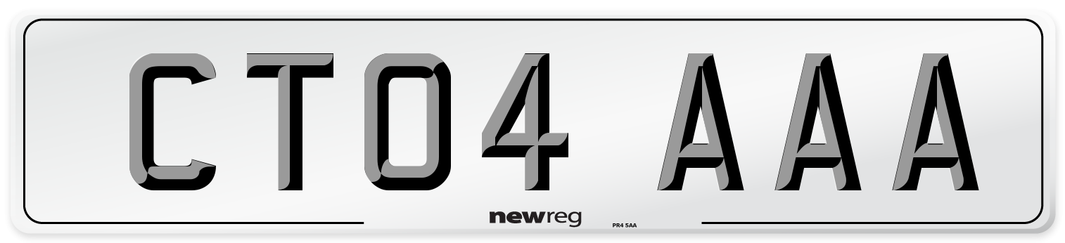 CT04 AAA Front Number Plate