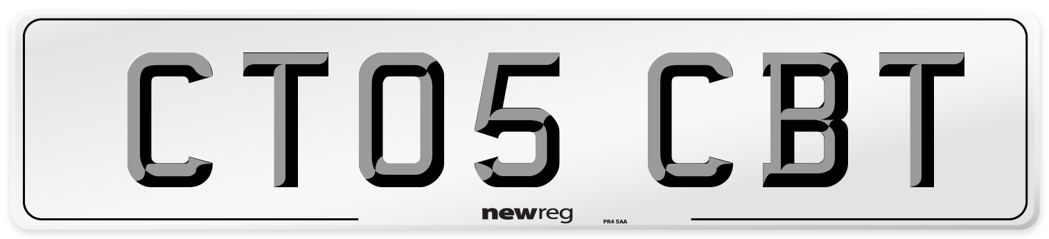 CT05 CBT Front Number Plate