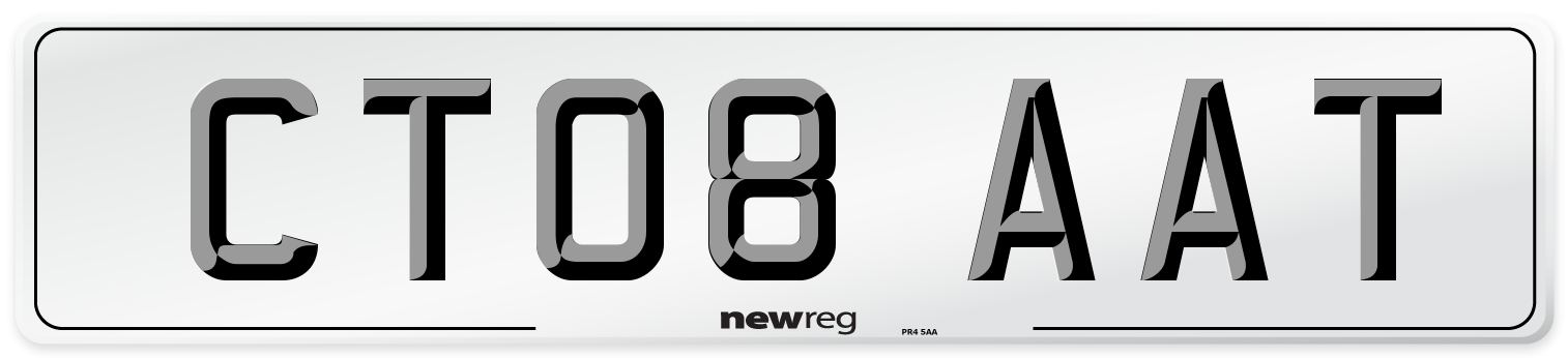 CT08 AAT Front Number Plate