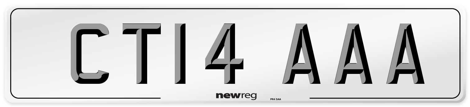 CT14 AAA Front Number Plate