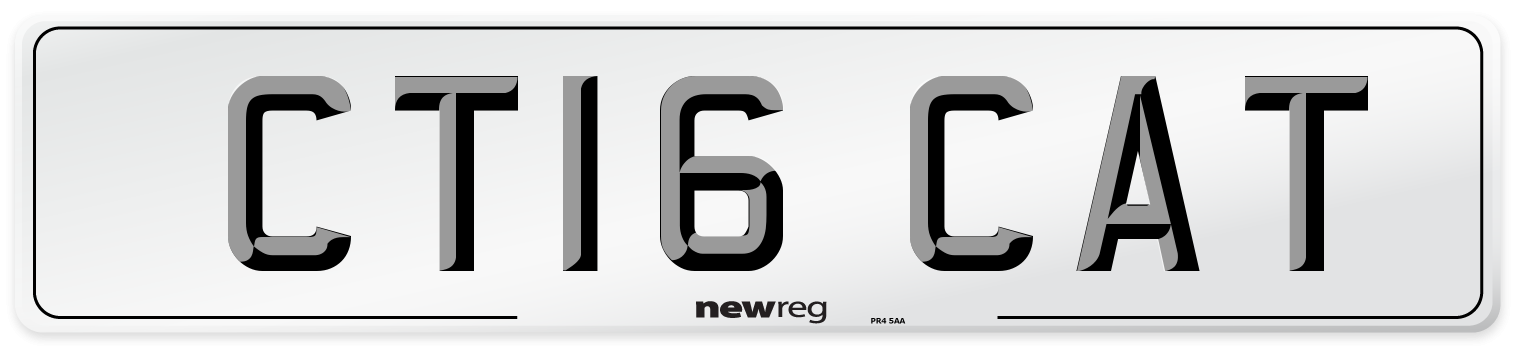 CT16 CAT Front Number Plate