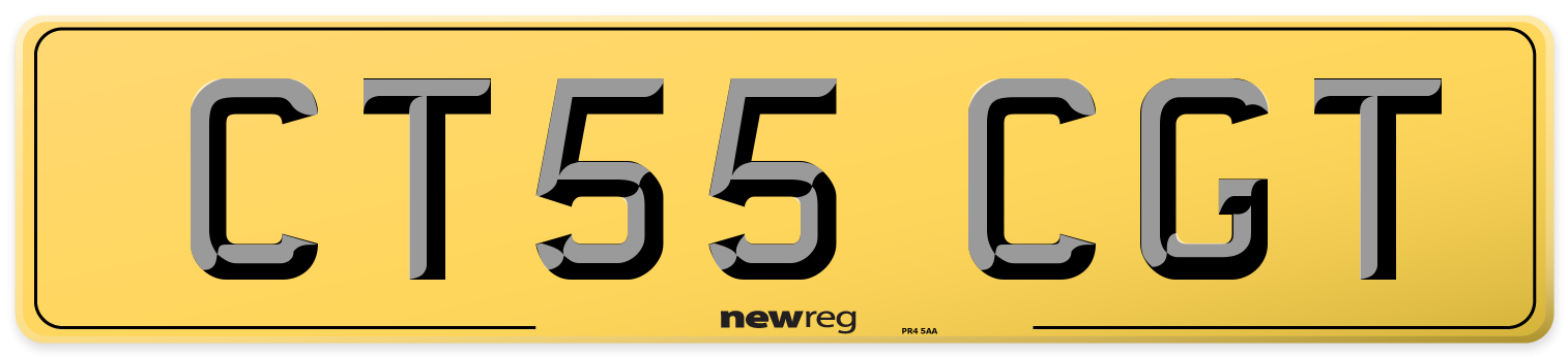 CT55 CGT Rear Number Plate