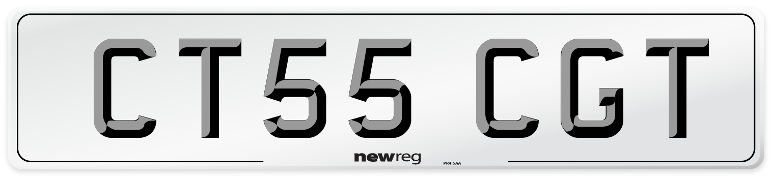 CT55 CGT Front Number Plate
