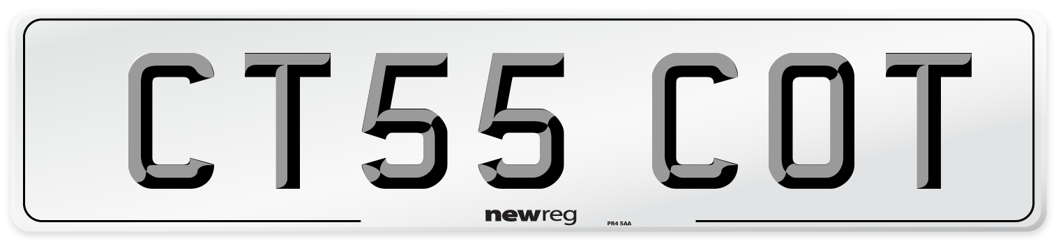 CT55 COT Front Number Plate