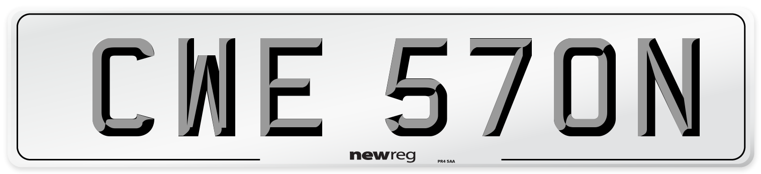 CWE 570N Front Number Plate